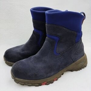 LL Bean Women’s 6.5 M Blue Suede Ankle Boots Thinsulate Waterproof